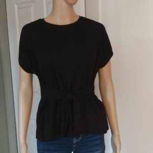 Ribbed Tie Waist Tee